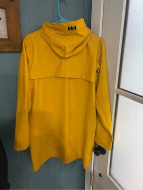 Helly Hansen Yellow Waterproof Hooded Raincoat Jacket